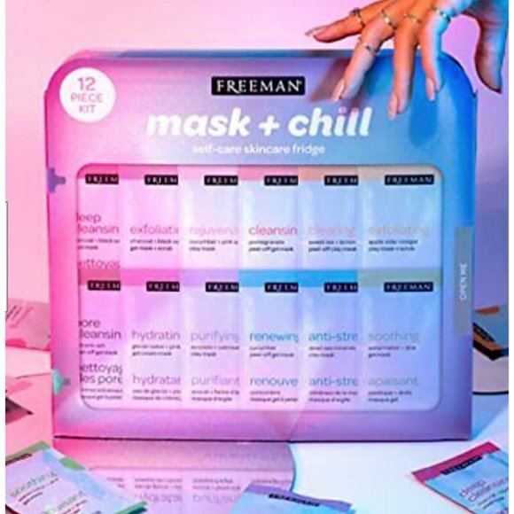 Freeman Mask + Chill Limited Edition Self Care Skincare 12 piece Facial Mask Set - Picture 4 of 5